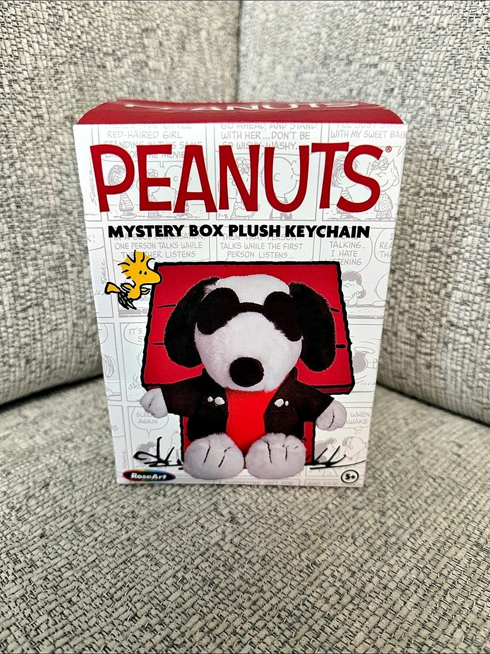 RoseArt/Peanuts - Mystery Box Plush Keychain Plush Keychain Mystery Box Red NWT